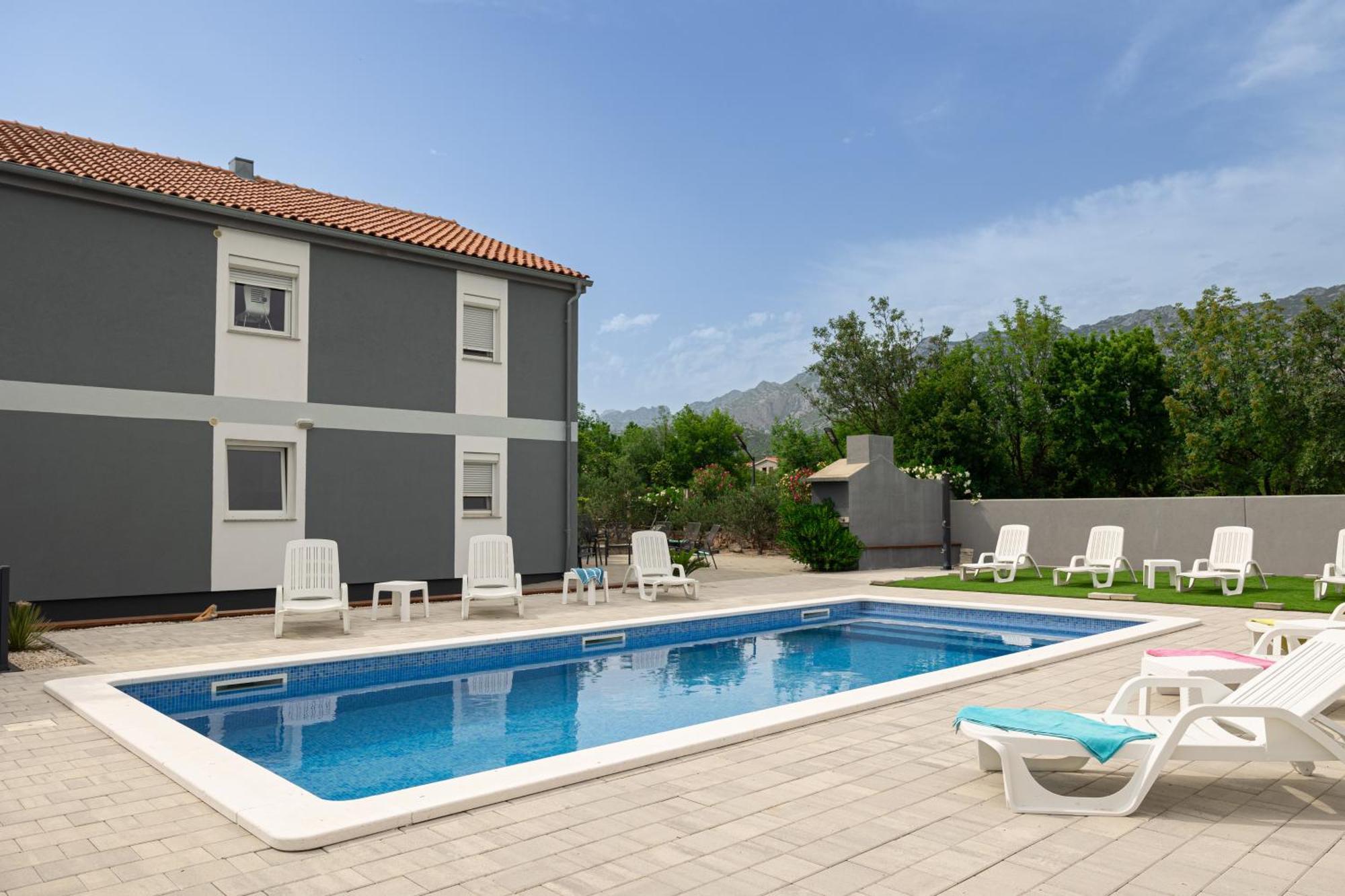 Apartments Zanic With Private Swimming Pool And Sea View Starigrad Paklenica Buitenkant foto